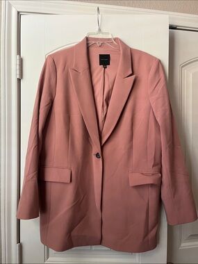 Alex Marie Dusty Rose Single-Button Blazer